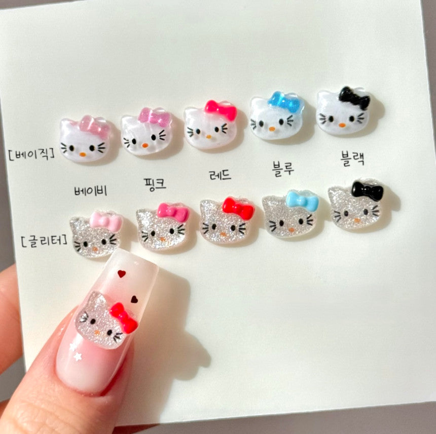 【AURA GLITTER】Kitty Kitty Nail Parts Sanrio