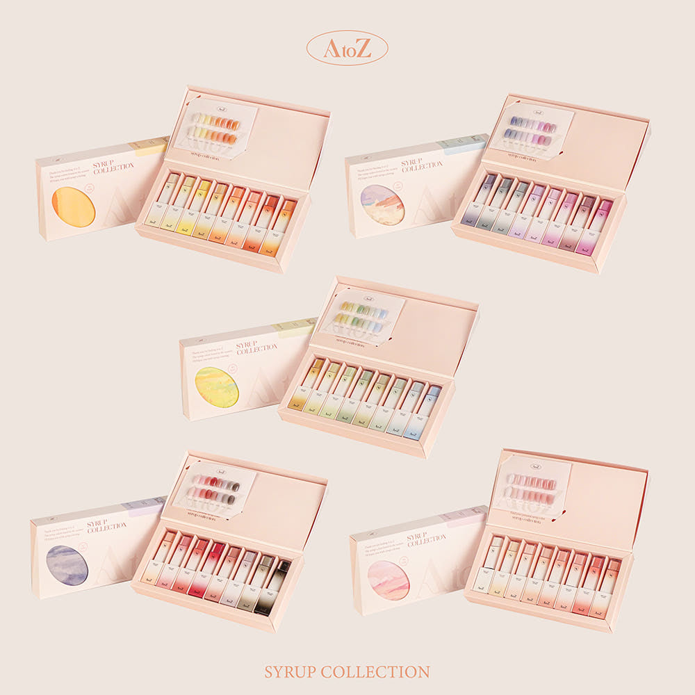 【AtoZ】Syrup Gel 40 Types Open Set Display Rack + Chart Board Included This Month's Art Gel Nail
