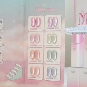 【AtoZ】Mirroring Fine Magnetic Gel 8-piece Set Art of the Month Magnetic Nail