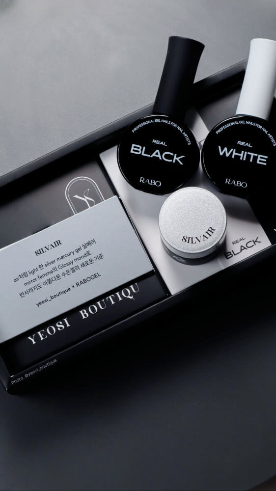 【ROBOGEL】 [Special Package] Labogel Silver, Mercury, Metal, Chrome, Silver, and Real Black & White