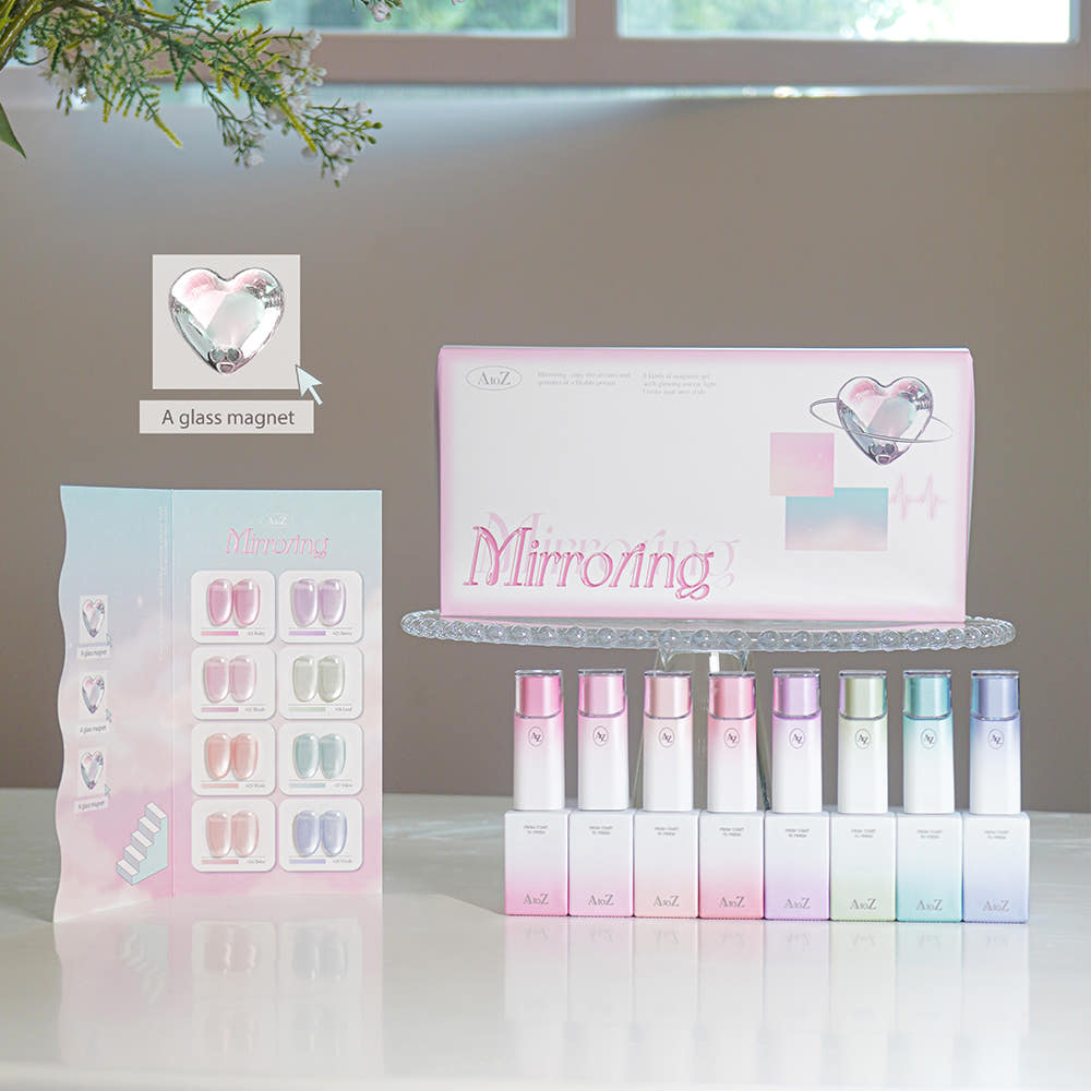 【AtoZ】Mirroring Fine Magnetic Gel 8-piece Set Art of the Month Magnetic Nail