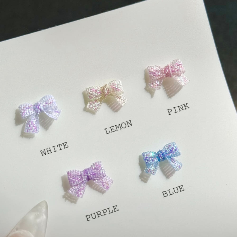 【AURA GLITTER】Shine Pop Ribbon Nail Parts (1 Piece)