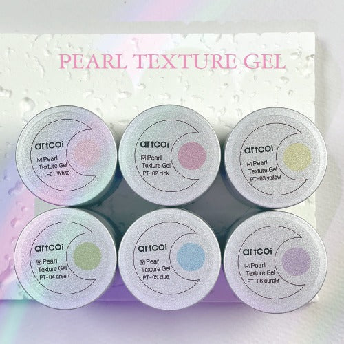 【artcoi】 Pearl Texture Gel 6-piece set