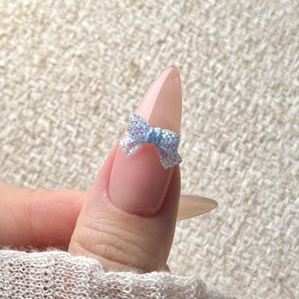【AURA GLITTER】Shine Pop Ribbon Nail Parts (1 Piece)