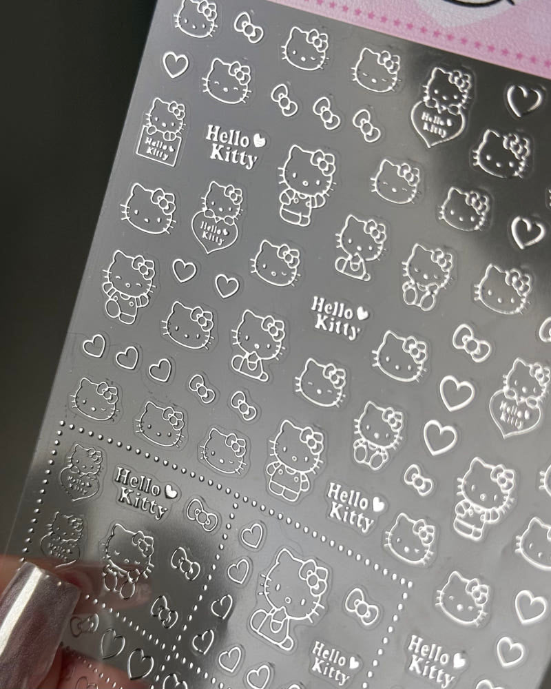 【AURA GLITTER】Iron-flavored Kitty Nail Stickers