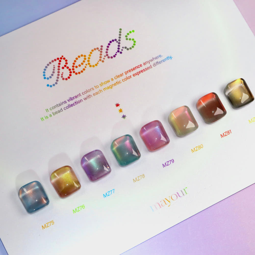 【Mayour】Beads Color Magnetic Gel 8-piece set