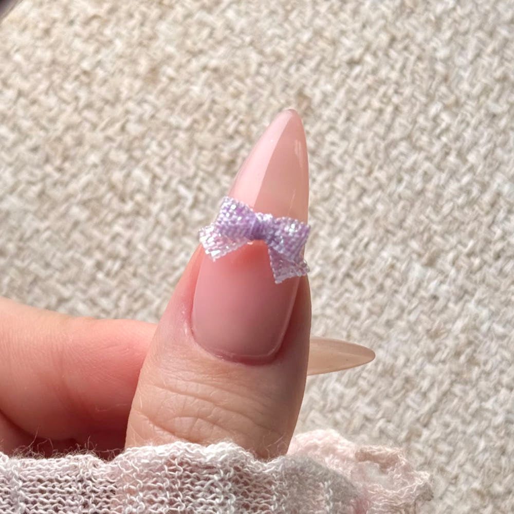 【AURA GLITTER】Shine Pop Ribbon Nail Parts (1 Piece)