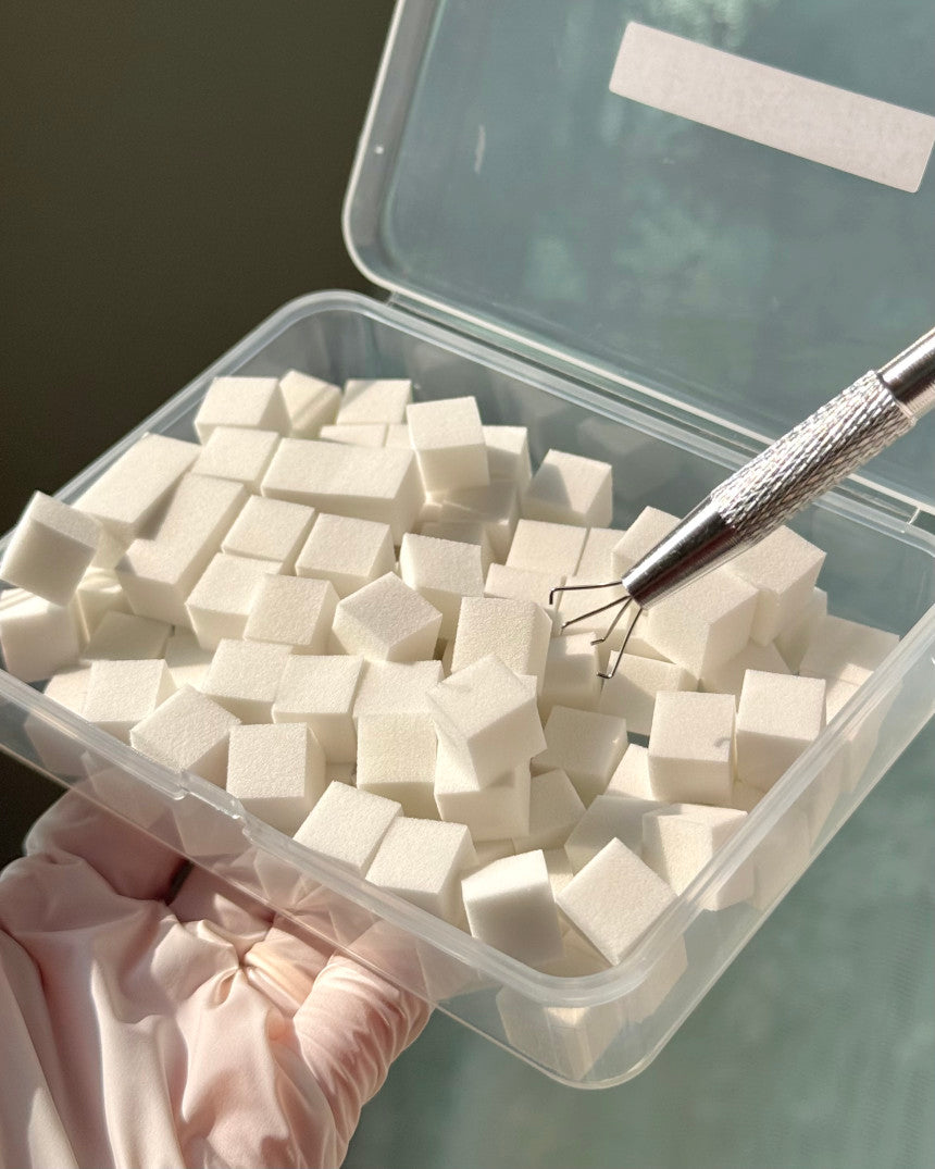 【AURA GLITTER】Easy Picker X Sponge Set Nail Gradation Sponge Tongs