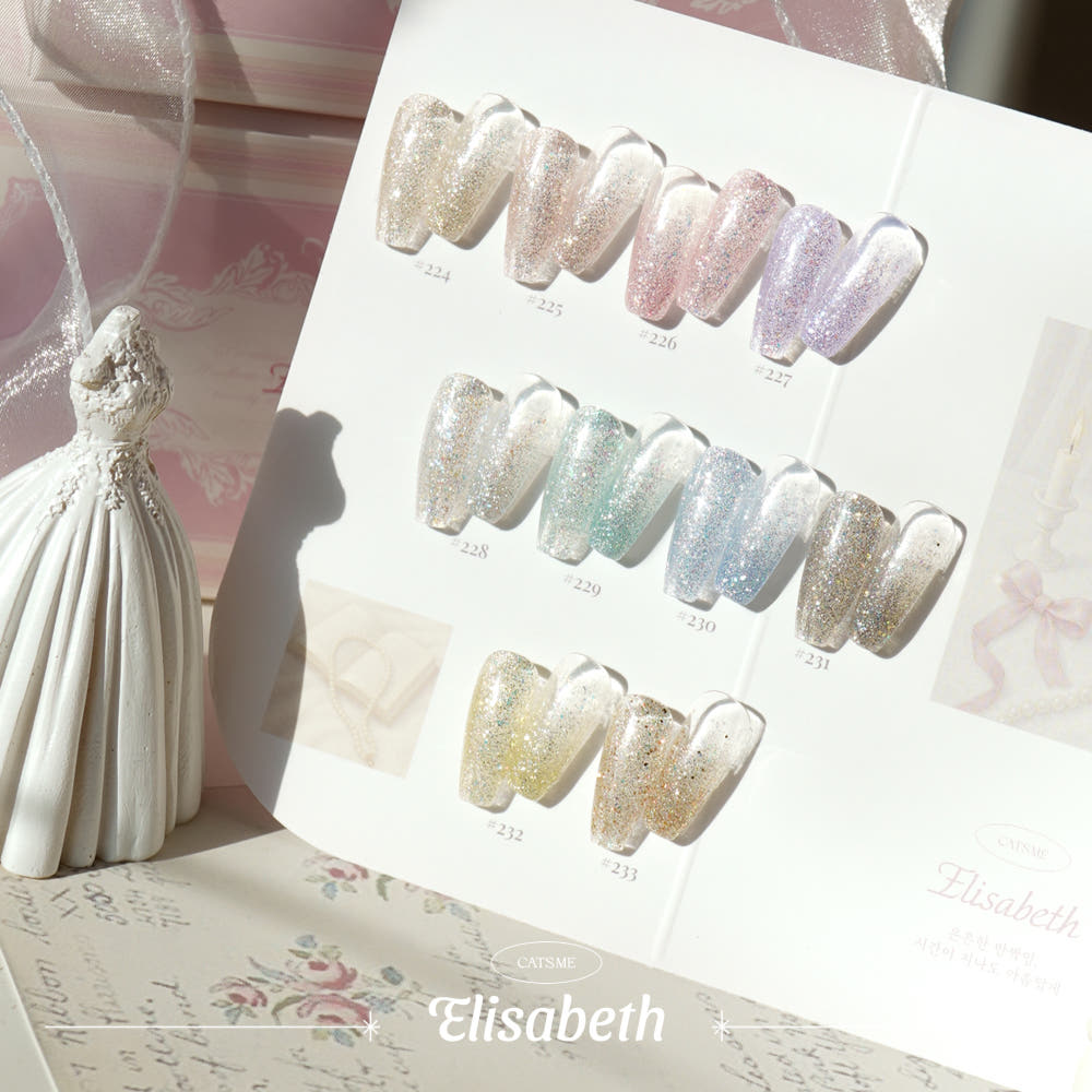 【CATS ME】Elizabeth 10-piece glitter nail Collection