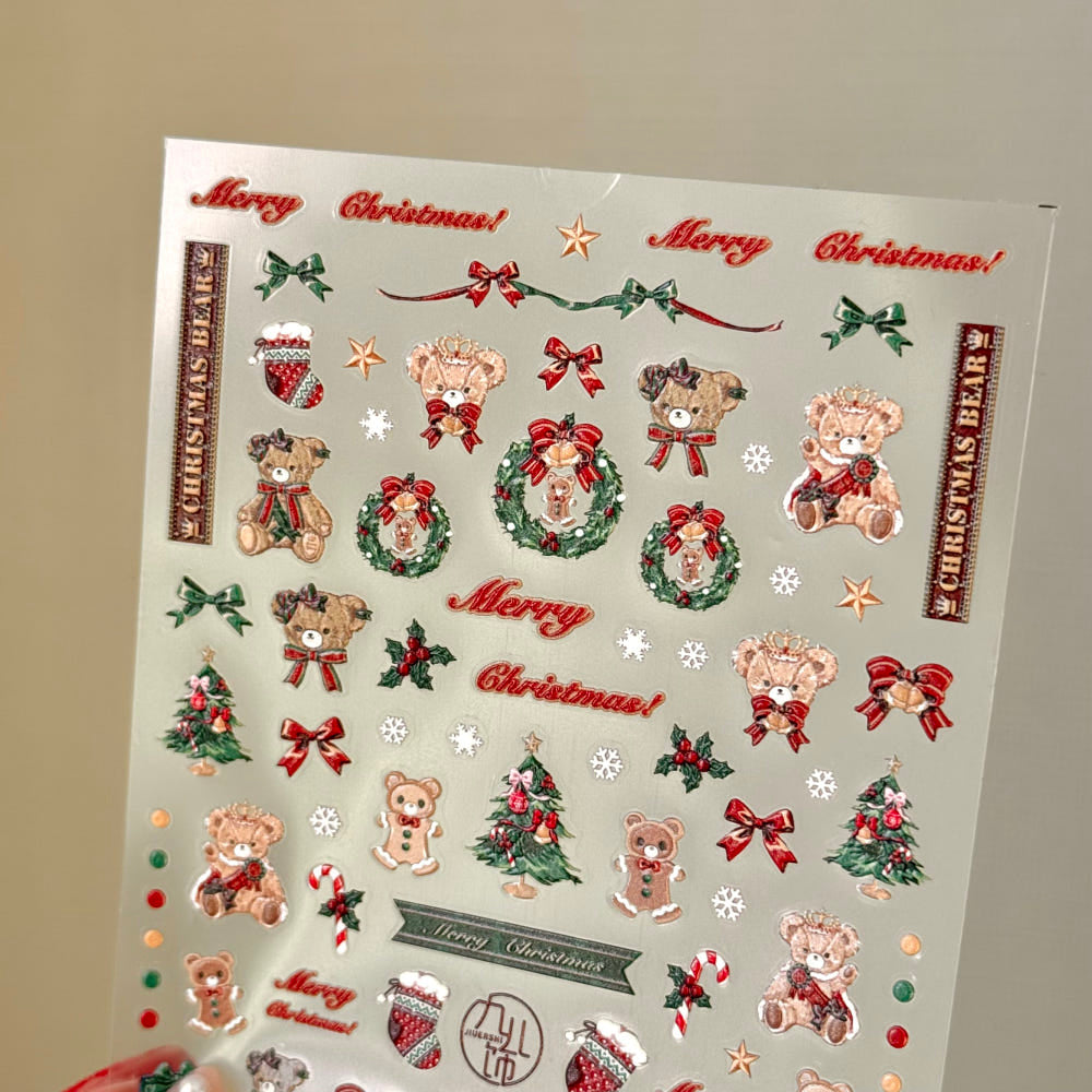 【AURA GLITTER】Classic Christmas nail stickers