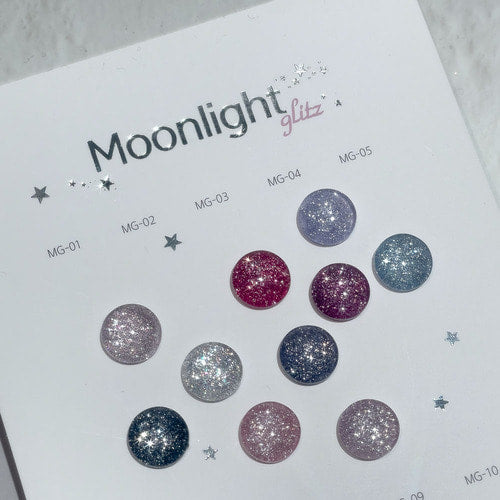【CLODI】Moonlight Glitz Reflective Glitter Gel 10 Colors Collection